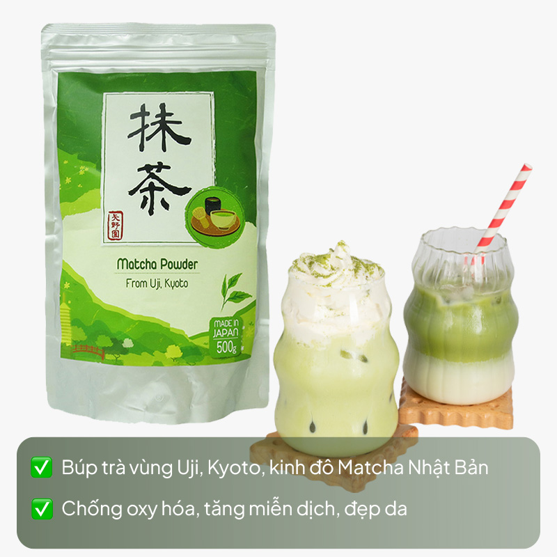 Bột trà xanh Matcha Uji Yanoen 500g thương hiệu YANOEN